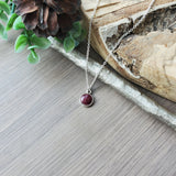 Ruby Necklace, Faceted Circle