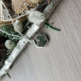 Moss Quartz Necklace, Hexagon, Flat