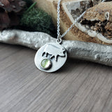 Pig Necklace, Peridot