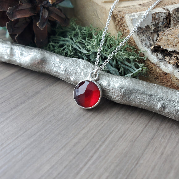 Garnet Necklace, Faceted