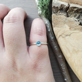 Sky Blue Topaz Ring, 4mm