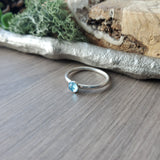 Sky Blue Topaz Ring, 4mm