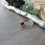 Garnet Ring, Faceted