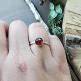 Garnet Ring, Faceted