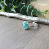 Moss Kyanite Ring, Mint Teal