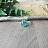 Moss Kyanite Ring, Mint Teal