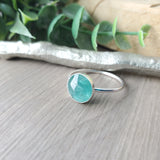 Moss Kyanite Ring, Mint Teal