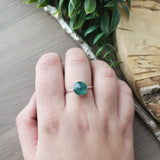 Moss Kyanite Ring, Mint Teal