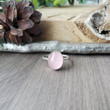 Rose Quartz Ring, Oval