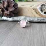 Rose Quartz Ring, Oval