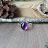 Amethyst Ring, Smooth Oval, 10x12mm