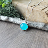 Aqua Chalcedony Necklace