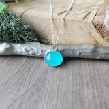 Aqua Chalcedony Necklace