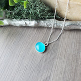 Aqua Chalcedony Necklace