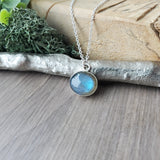 Labradorite Necklace, Oval