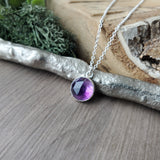 Amethyst Necklace, Circle