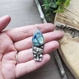 Rainbow Labradorite Necklace, Toad