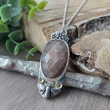 Lattice Sunstone Necklace, Bee