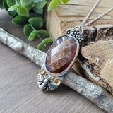 Lattice Sunstone Necklace, Bee