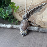 Lattice Sunstone Necklace, Bee