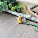 Banded Agate Ring, Yellow