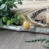 Banded Agate Ring, Yellow