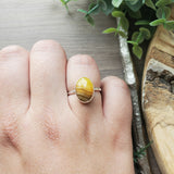 Banded Agate Ring, Yellow