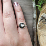 Chocolate Moonstone Ring, Faceted