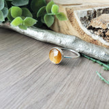 Golden Moonstone Ring, Faceted,