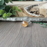 Golden Moonstone Ring, Faceted,