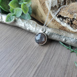 Chocolate Moonstone Necklace, Faceted