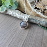 Chocolate Moonstone Necklace, Faceted