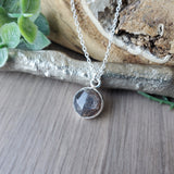 Chocolate Moonstone Necklace, Faceted