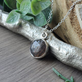 Chocolate Moonstone Necklace, Faceted