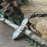 Moonstone Necklace, Hidden Snowflake