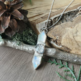 Moonstone Necklace, Hidden Snowflake