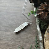 Moonstone Necklace, Hidden Snowflake