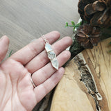 Moonstone Necklace, Hidden Snowflake