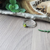 Vesuvianite Ring, Faceted, Round