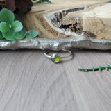 Vesuvianite Ring, Faceted, Round