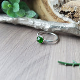 Chrome Diopside Ring, Faceted