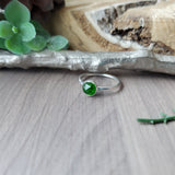 Chrome Diopside Ring, Faceted