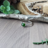 Chrome Diopside Ring, Faceted