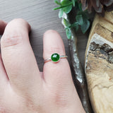 Chrome Diopside Ring, Faceted