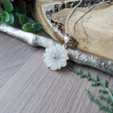 Moonstone Flower Necklace