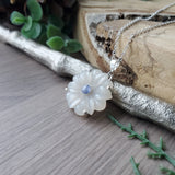 Moonstone Flower Necklace