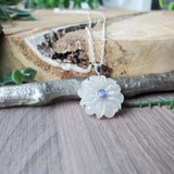 Moonstone Flower Necklace