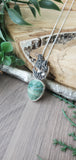 Mushroom Necklace, Saturn Chalcedony