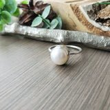 Pearl Ring, Button, Large