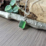 Serpentine Necklace, Emerald Cut